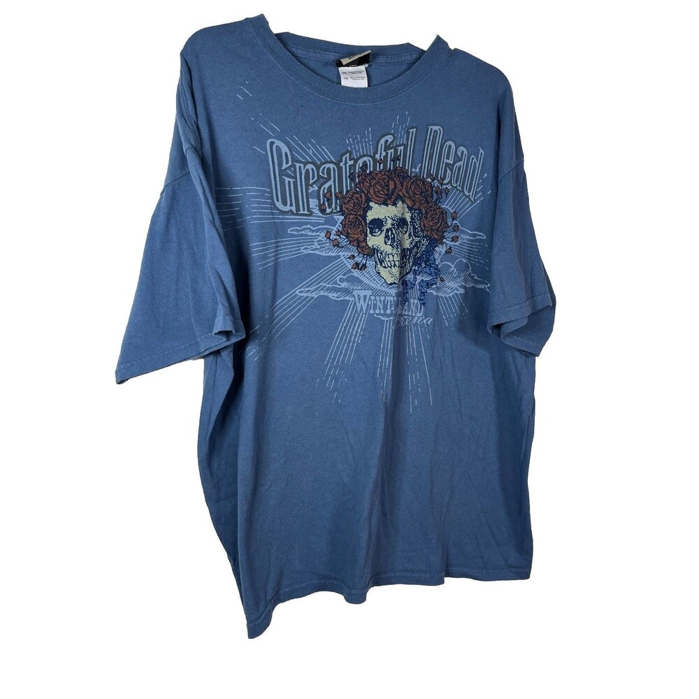 Grateful Dead  Bertha Liquid Blue Navy Band Tee  Shirt Sz Xl Preowned Good!￼